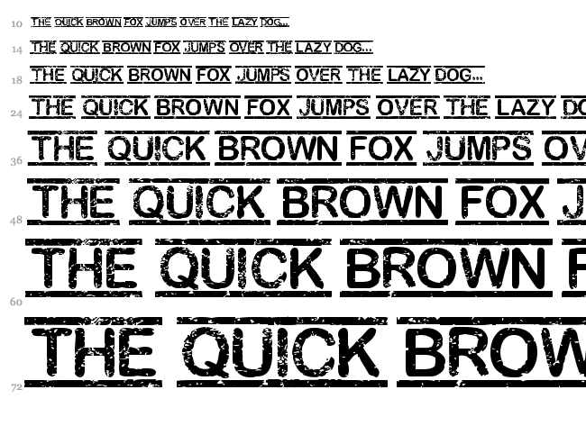 Top Secret font waterfall